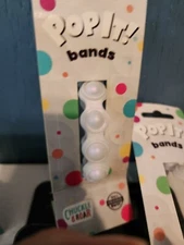 2 Chuckle & Roar Pop It! white Band Fidget & Sensory Toy Bracelet NB10