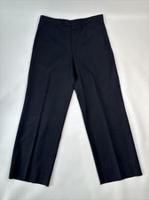 Dolce & Gabbana Mens Navy Blue Wide Leg Pants US SZ 35 x 30 RARE Trousers Pant
