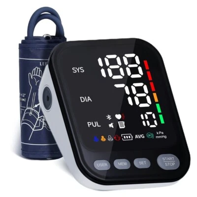 GLOXMART Professional Digital Arm Blood Pressure Monitor Machine Large Cuff for Home Use