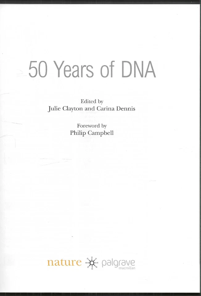 50 Лет ДНК 1-е издание 2003 История Генетика Крик Уотсон Эссе Illus HC/DJ НОВЫЙ - Изображение 2 из 4