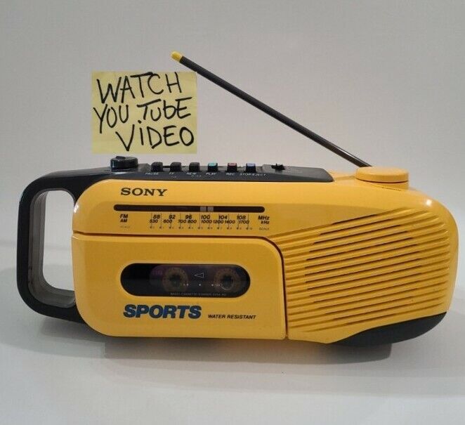 Sony Sports Radio Cassette Model #CFM-101 Battery Operated Vintage