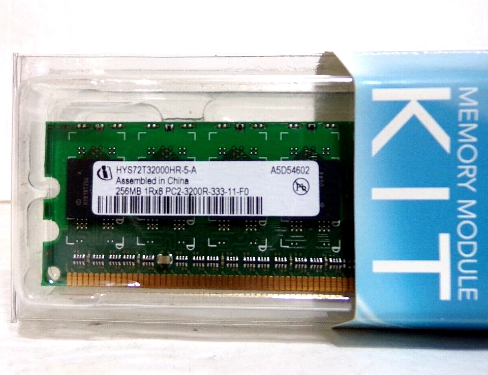 Crucial Memory Module Kit  2 X 256MB 1Rx8 PC2-3200R-333-11-F0, HYS72T32000HR-5-A - Image 3 of 3