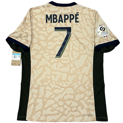 2023/24 PSG Authentic Fourth Jersey #7 Mbappe Medium Jordan Player