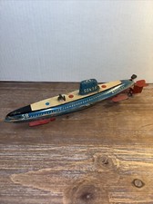 Marusan safety toy japan tin windup tin submarine SSN58 Nautilus SSN-58. Works
