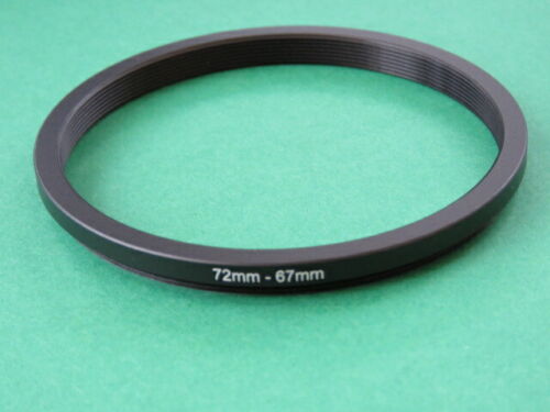 72-67 72 mm-67 mm adaptateur anneau filtrant pas vers le bas mâle-femelle 72 mm-67 mm  - Photo 1/2