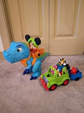 Mickey Mouse Fun House Dino Safari T-Rex And Jeep Set