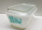 Pyrex Refrigerator Dish Amish Butterprint 0502~1.5 Pt w/Lid USA Vintage EXC (A)