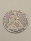 1871 Seated Liberty Silver Half Dollar 50c