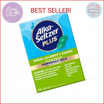 Alka-Seltzer Plus Maximum Strength Power Max Sinus, Allergy and Cough Medicine f