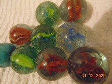 Old Glass Marbles, Cats Eye Pattern. 500gram (G)