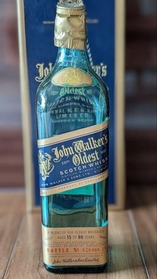Rare John Walker's Oldest Scotch Whisky 15–60 Years Empty Bottle