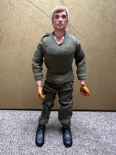 VINTAGE ACTION MAN BLONDE  FLOCK HEAD FIGURE. 