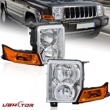2pcs Headlight Assembly Left Right For 2006-2010 Jeep Commander Halogen 2pcs Headlight Assembly Left Right For 2006-2010 Jeep Commander Halogen