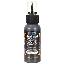 DecoArt Stained Glass Paint 2oz-Dark Lead - Liquid Leading - 3 Pack