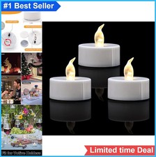 LED Tea Lights 200 Pack Warm White Battery Operated Flickering Flameless