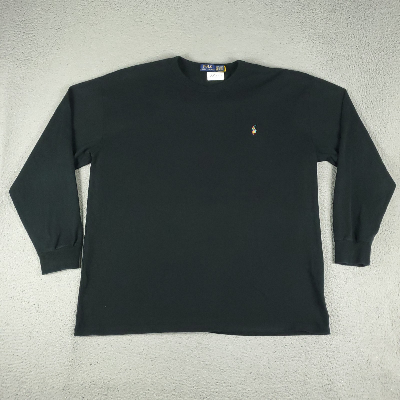 Ralph Lauren Maglione Uomo 2XLT Nero Multicolore Big Pony Pullover Felpa