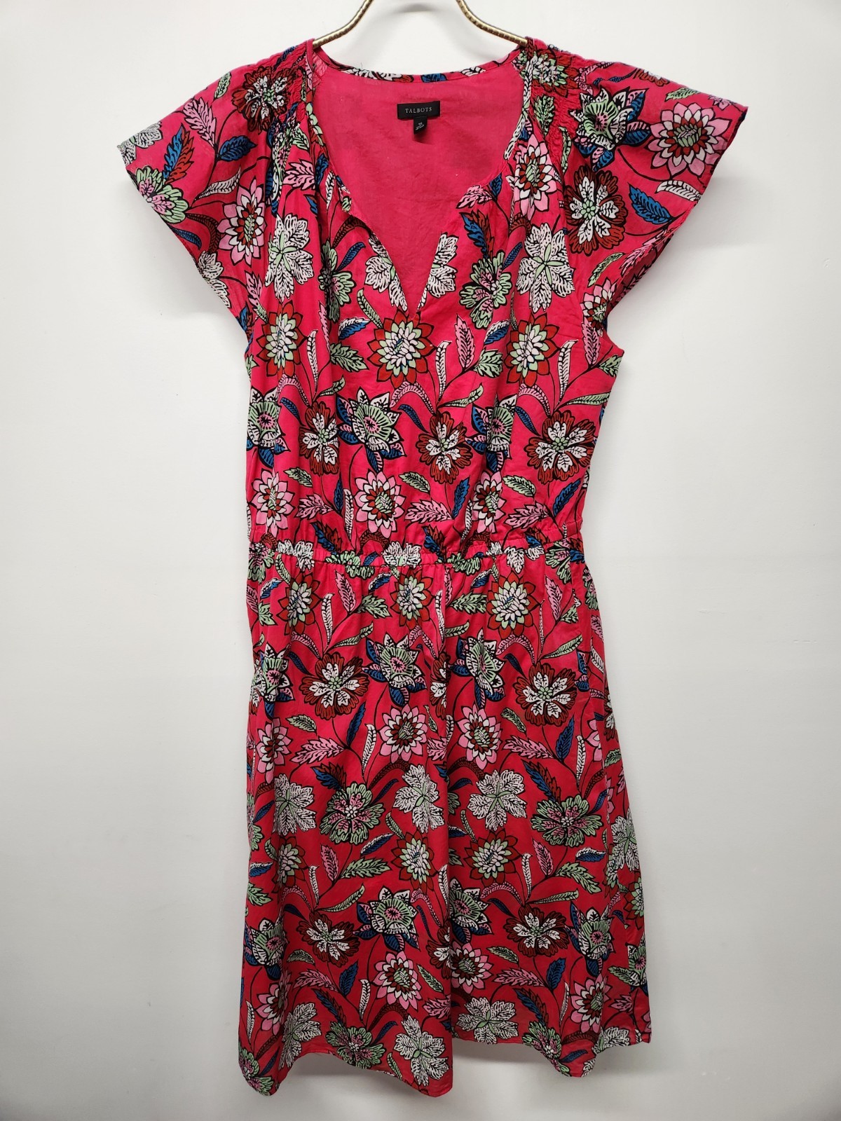 Talbots Women's Flutter Sleeves Fit & Flare Midi Dress, Sz 10 In ...