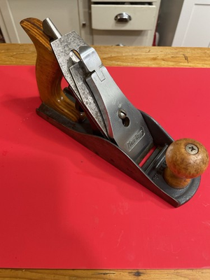 #ad Wards Powr Kraft No. 4 Bench Plane Vintage Plane Smooth Sole Nice Tote amp; Knob $39.00
