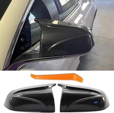 Pair Carbon Fiber Style Mirror Overlay Caps F...