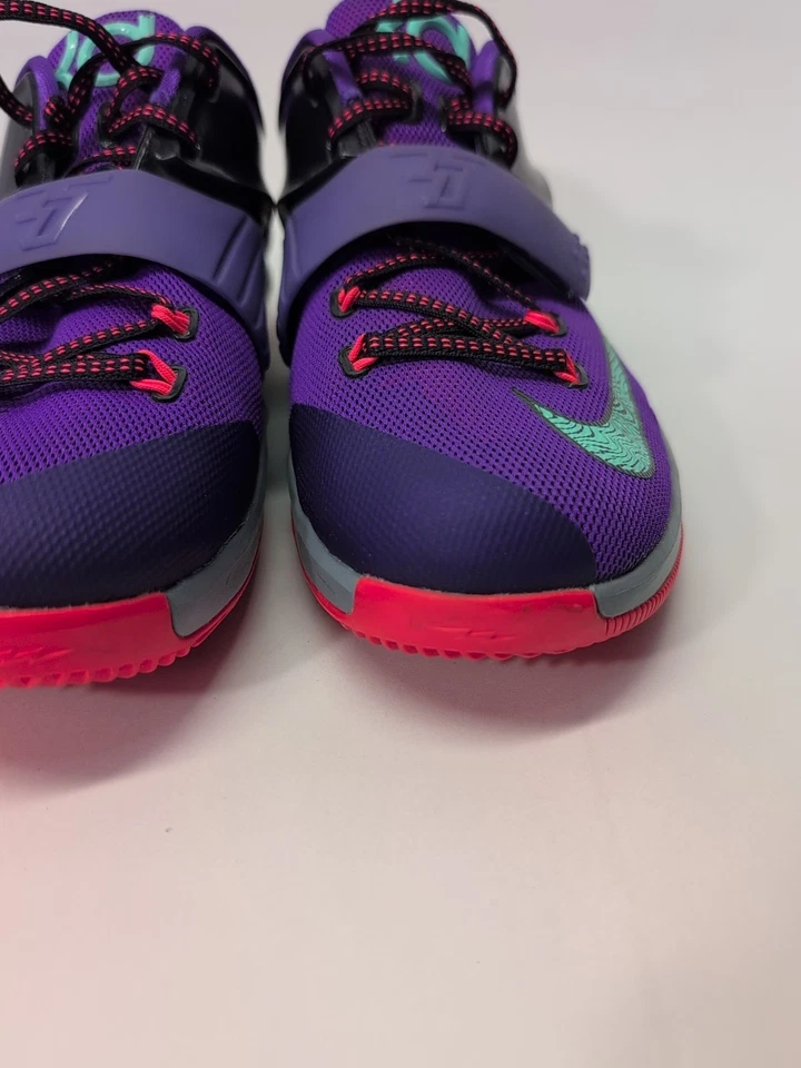 Кроссовки баскетбольные Nike KD 7 молодежный размер 7Y фиолетовый бирюзовый красный Kevin Durant 669942-500 - Изображение 4 из 4