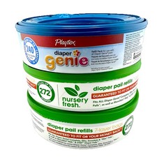 3 Diaper Pail Refills-2 Nursery Fresh 272  1 Diaper Genie Refill 240 
