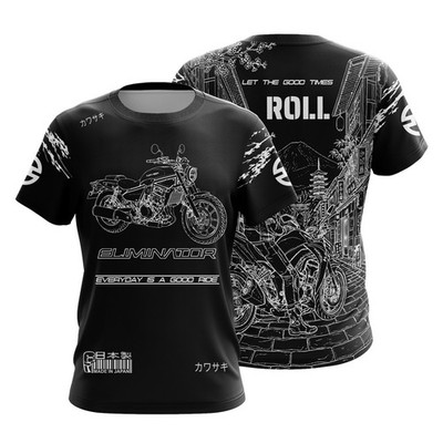 Motorcycle T-Shirt, Custom Gift For Kawasaki Eliminator Biker Graphic Design Tee