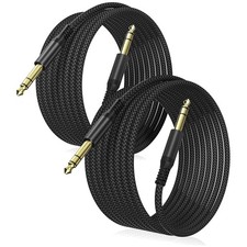 Gold-Plated TRS Cable for Guitar Bass Keyboar...