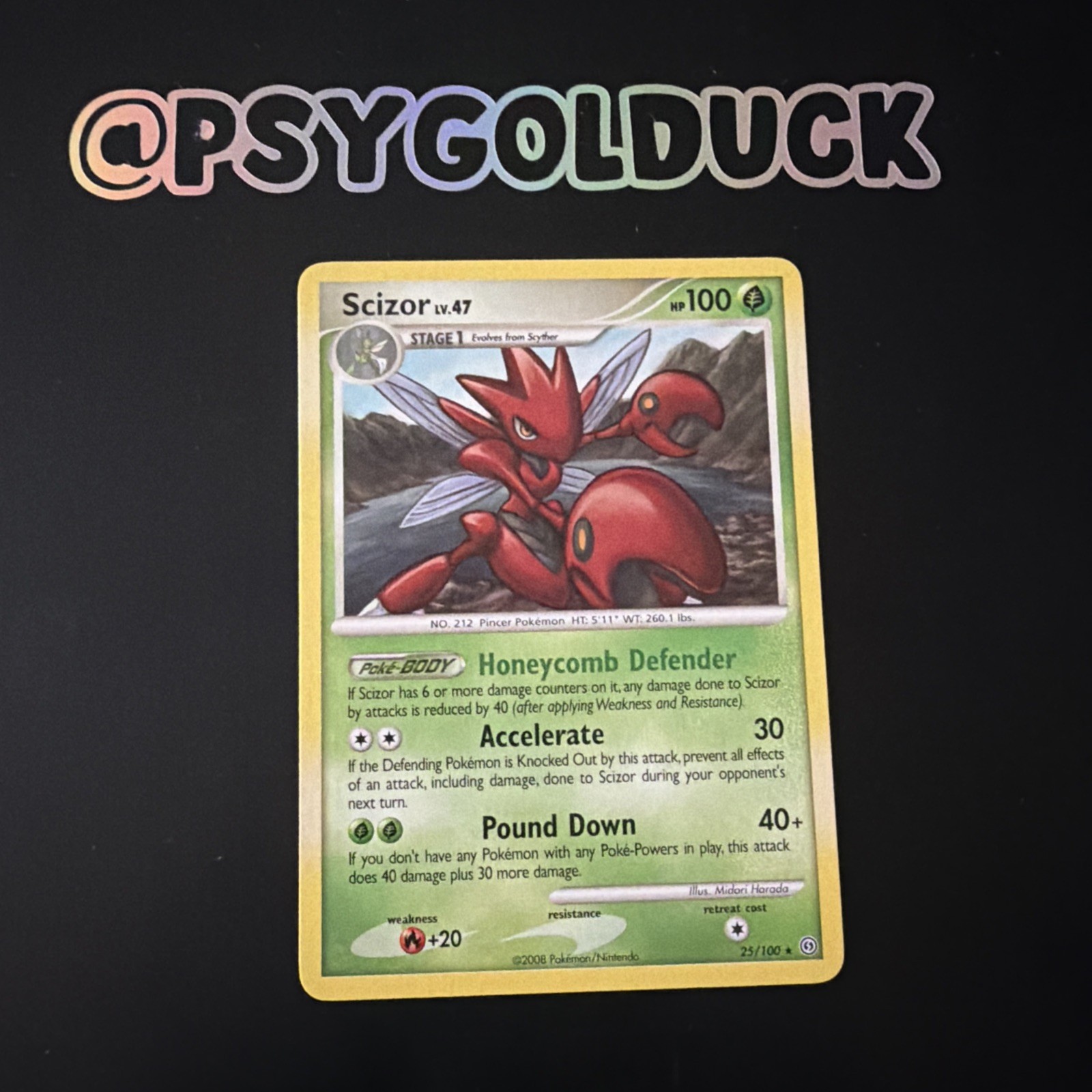 Scizor 25/100 - Diamond & Pearl Stormfront RARE NON HOLO pokemon Card LP B21
