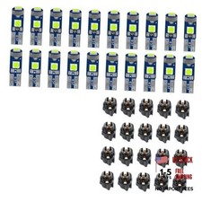 T5 37 74 Led Bulb Super Bright Instrument Cluster Light With Twist Ice Blue