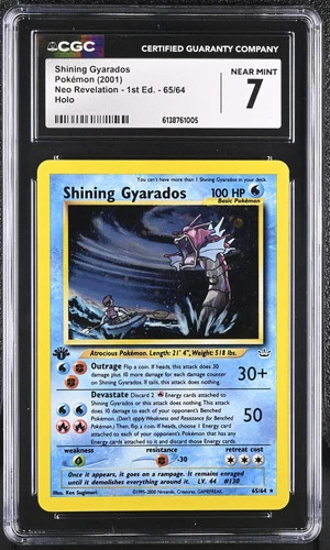 Shining Gyarados 2001 Pokemon Neo Revelation Pop 16 1st Edition CGC 7 #65