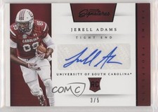 2016 Panini Prime Signatures Prospects Proof Black 3/5 Jerell Adams Auto 7ut