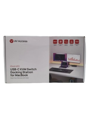 AV Access iDock M10 USB-C KVM Negro