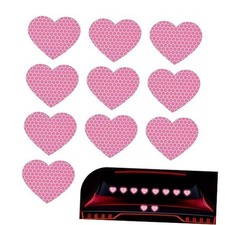 10 PCS Car Heart Vinyl Sticker, Reflective Night Safety  Anti-Scratch