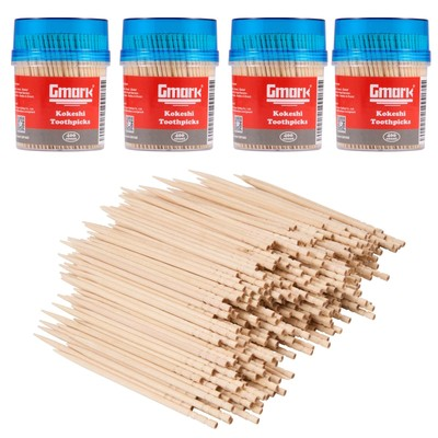 #ad Wooden Toothpicks 1600 Pieces Kokeshi Style Cocktail Safe Use Sturdy Round H... $22.86