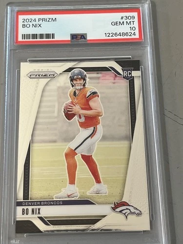 2024 Prizm Bo Nix Denver Broncos PSA 10 #309