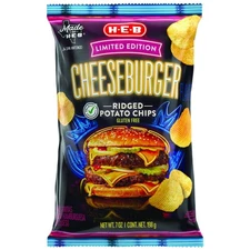 H‑E‑B Ridged Potato Chips - Cheeseburger