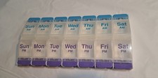 7 Day AM/PM Pill Reminder Organizer Push Button Pill X-large