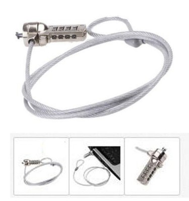 Durable Safeguard Laptop PC Chain Cable 4-Digit Security Slot Combination Lock