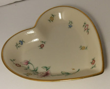 Lenox Heart Shaped Trinket Dish Floral Garden 5 X 5 Made in USA