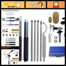 Wood Lathe Tools Set - Carbide Cutting Tools & Bowl Sander for Woodworking