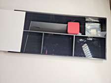 AQUIVER Acrylic Desktop Dry-Erase Board With Hidden Slide-Out Storage Eraser