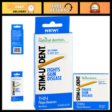 Natural Dental Picks for Gum Health, Thin Design, 160 Count - Pack of 6