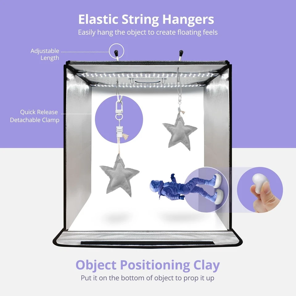 LimoStudio 24 x 24 inch (New Model) LED Light Box Photo Shooting Tents, 120 L... - Image 2 of 4