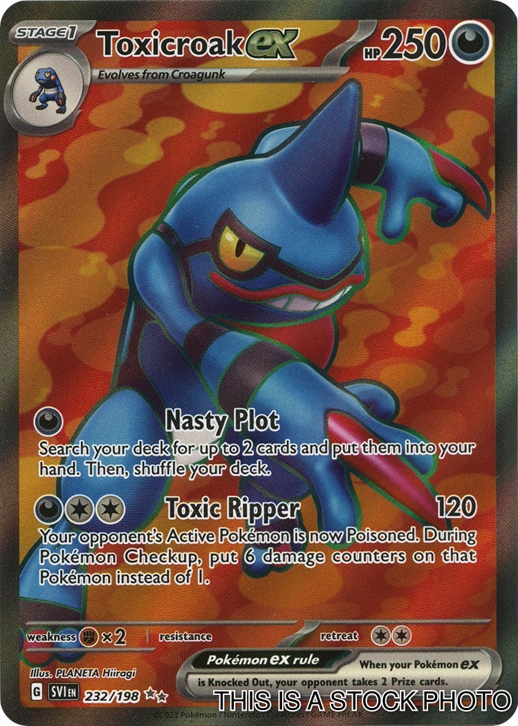 Toxicroak ex 232/198 Scarlet & Violet Base Set Pokemon Holofoil LP