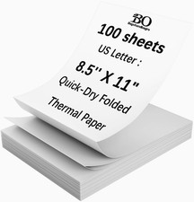 Thermal Paper 8.5 X 11 Inch for Portable Printers, 100PCS US Letter Size