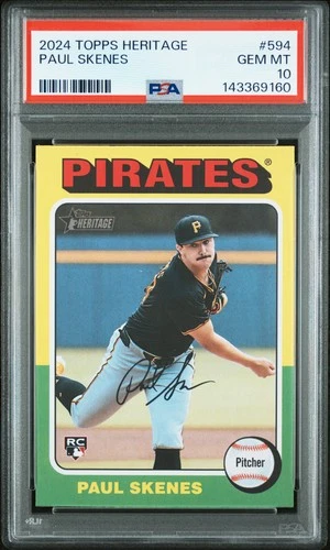 2024 Topps Heritage #594 Paul Skenes RC PSA 10