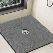 Shower Mat Non Slip,32 x 32 Inch Extra Large Square Shower Mat with Drain Hol...