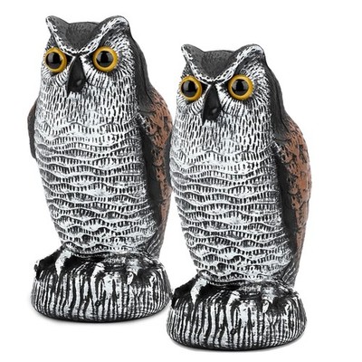 Protect Garden Yard Owl Decoy Statue Scare Birds Away Pigeon Repellent Scarecrow