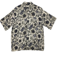 Hurley Hawaiian Camp Shirt Mens Large Short Sleeve Button Up Vintage USA Made