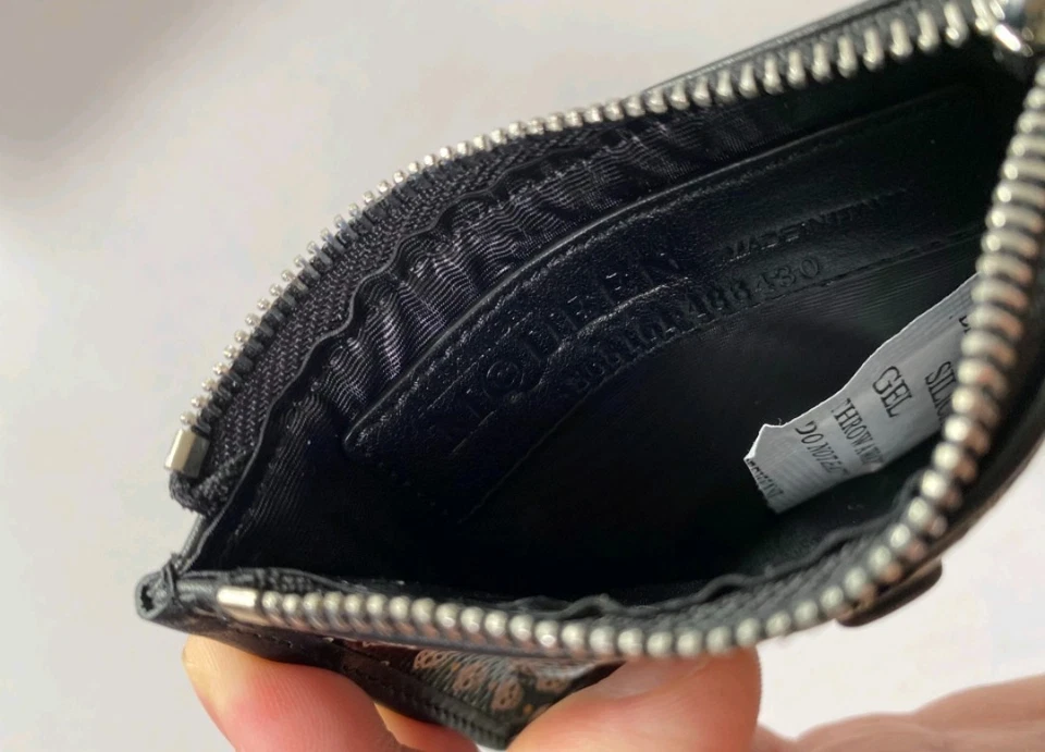 Кожаный бумажник Alexander McQueen ДЕРЖАТЕЛЬ ДЛЯ КАРТ с принтом в виде черепа - Изображение 3 из 3